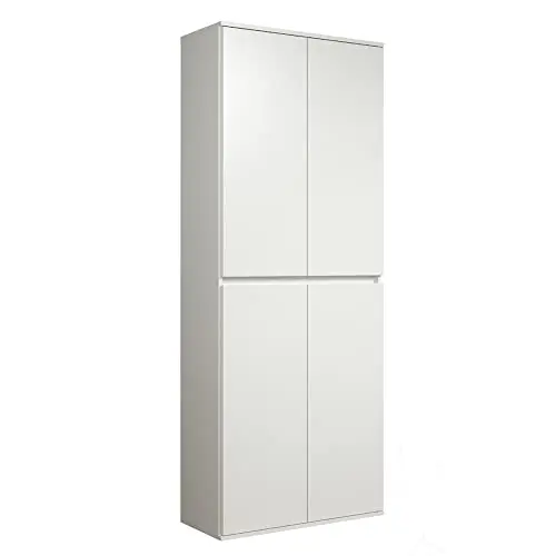 trendteam smart living Multifunktionsschrank Nevada - Weiß - 74 x 191 x 34 cm