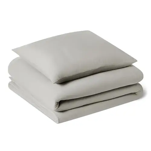 Amazon Basics Mikrofaser-Bettwäsche-Set, 2-teilig, Einzelbett, Grau