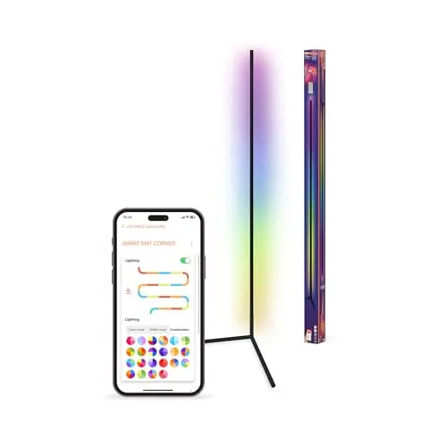 OSRAM Matter WiFi Stehleuchte 140cm, RGBW, Schwarz, mit Fernbedienung