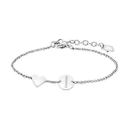Liebeskind Armkettchen mit Anhängern aus Edelstahl, Silber, 20 cm, One Size