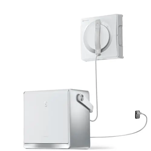 ECOVACS WINBOT W2 PRO Fensterputzroboter mit Multifunktionsstation und 3-Düsen-Sprühkopf, Weiß