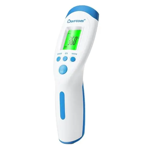 Berrcom Kontaktloses Fieberthermometer für Babys und Erwachsene mit Infrarot und Fieberalarm
