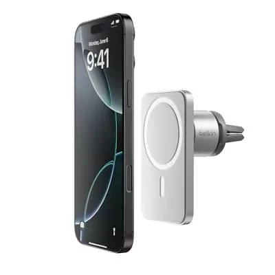 Belkin MagSafe Vent Mount Pro – Magnetische Handyhalterung für Auto, kompatibel mit iPhone 12 Serie