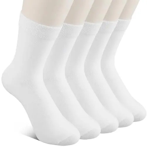 Yolev Kuschelsocken für Damen, 5 Paar, atmungsaktive, kurze Socken mit Rüschen, ideal für den täglichen Gebrauch