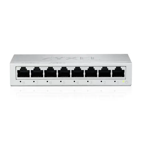 Zyxel 8-Port Gigabit Ethernet Switch - Unmanaged, für Tisch- oder Wandmontage