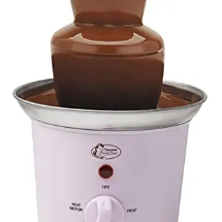 Bestron Schokoladenbrunnen mit 3 Etagen, Warmhaltefunktion, 60 W, Rosa