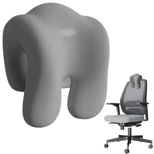 Peelanmall Bürostuhl Kopfstütze mit Memory Foam, ergonomisch, nachrüstbar, für Schreibtisch- und Drehstühle, grau