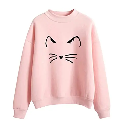 Damen Sweatshirtjacke ohne Kapuze, Braun, Langarm, für Mädchen, 134