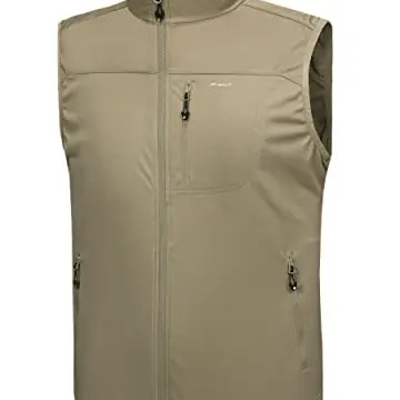 WILLIT Herren Softshell Weste für Wandern und Laufen, Ärmellos, Leichtgewicht, Causal, Sage, XS