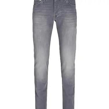 JACK & JONES Herren Slim Jeans in Grauem Denim, 36W / 32L