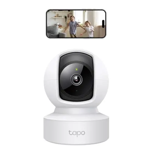 Tapo TP-Link C212 360° WLAN Überwachungskamera, 2K Auflösung, Nachtsicht, Bewegungsverfolgung, Zwei-Wege-Audio, Alexa & Google Assistant