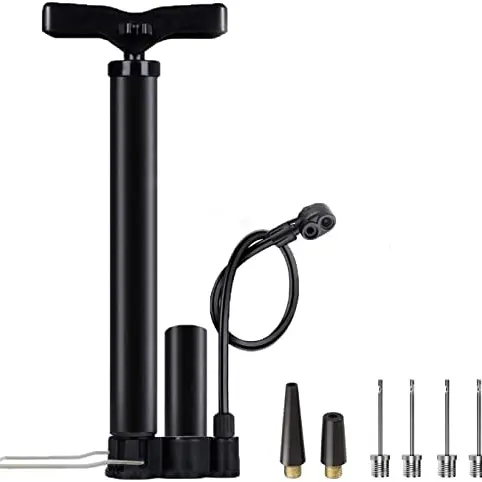 SZSHIMAO Standluftpumpe für alle Ventile & Adaptern - Fahrradpumpe und Ballpumpe für Sportbälle