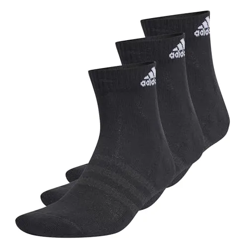 adidas Kinder Sportsocken 3 Paar, Schwarz/Weiß, 5-6 Jahre