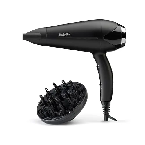 BaByliss Turbo Smooth Haartrockner – 2200 W, Ionen-Technologie, 3 Temperatur- & 2 Geschwindigkeitsstufen, Schwarz