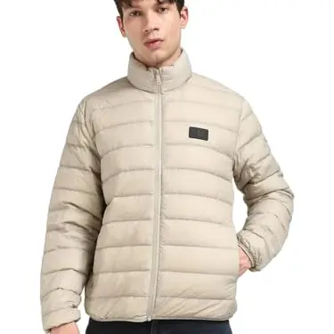 Calvin Klein Herren Leichte Steppjacke, Grau (Rock Ridge), Größe M