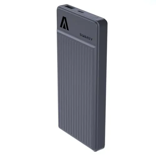 SWAREY 10000mAh Power Bank, PD 20W Schnellladung, Tragbares Ladegerät für iPhone, Samsung, Xiaomi, iPad