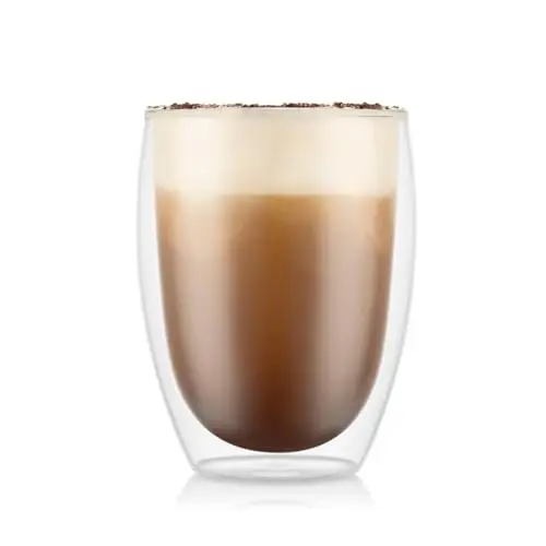 Bodum PAVINA Doppelwandige Latte Tassen 6 Stück – 350ml – Spülmaschinenfest