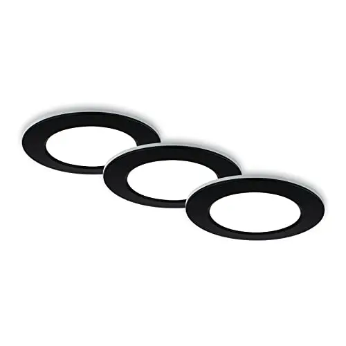 BRILONER 3er Set LED Einbaustrahler, dimmbar, warmweiß bis kaltweiß, Schwarz