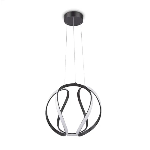 Paco Home Pendelleuchte für Esstisch und Wohnzimmer, modern und stylisch, schwarz-weiß