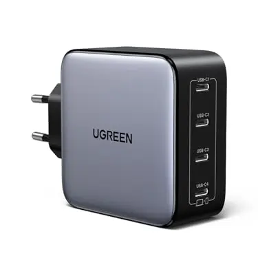 UGREEN Nexode 100W USB-C Ladegerät mit 4 Ports – PD Charger für MacBook, iPad Air, iPhone 16, Galaxy S24