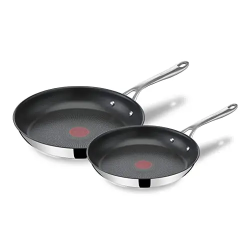 Jamie Oliver Pfannen-Set 24/28 cm, Antihaft, Induktion, Edelstahl, Backofenfest