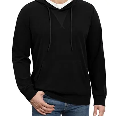 FEDTOSING Herren Hoodie Langarm Kapuzenpullover Casual Herbst Bequem mit Kängurutasche