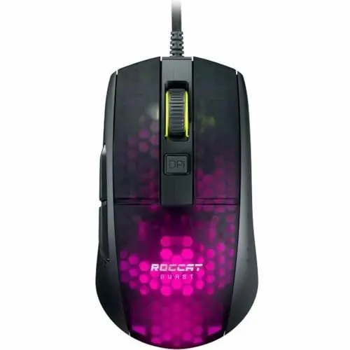 Roccat Burst Pro - Leichte Gaming Maus mit RGB Beleuchtung, 68g, schwarz