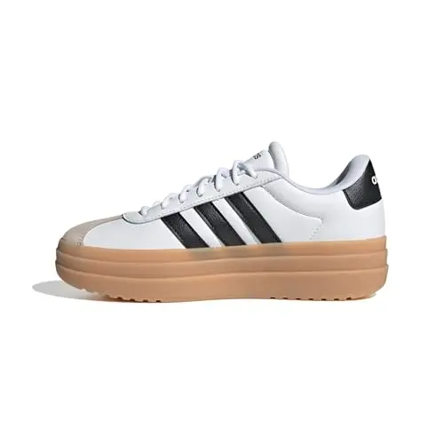adidas Damen VL Court Bold Schuhe, Weiß / Schwarz / Beige, Größe 38 EU