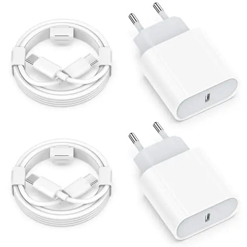USB C Ladegerät 25W für iPhone 15/16 mit 2M Kabel