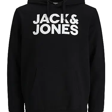 Jack & Jones Herren Kapuzenpullover Classic in Schwarz, Größe XL
