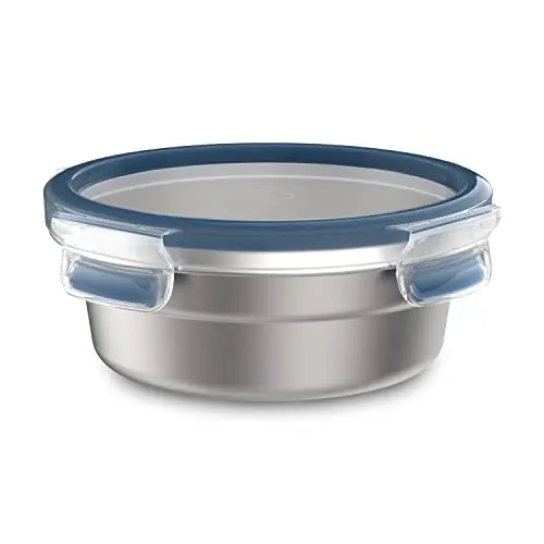 EMSA CLIP & CLOSE Edelstahl Runde Dose 0,7 L