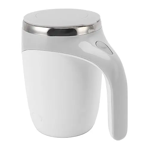 Selbstrührende Kaffeetasse mit USB-Aufladung und Waschbarkeit - Ideal für Reisen (Weiß)