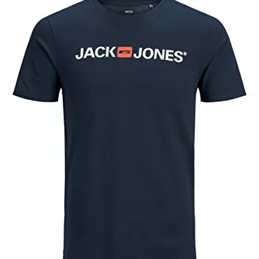 JACK & JONES Herren T-Shirt JJECorp Logo Navy Blazer, XL