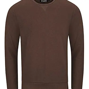 Riverso Herren Pullover RIVPhillip Regular Fit Sweatshirt, Rundhals, Langarm, Braun, Größe S