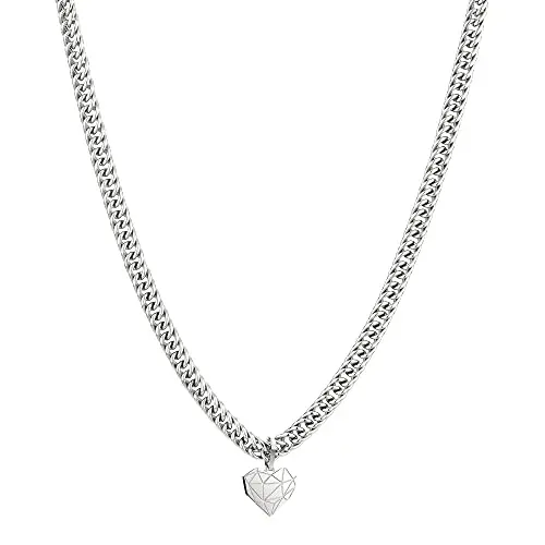 LIEBESKIND Broken Heart Halskette aus Edelstahl