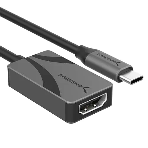 SABRENT USB C auf HDMI Adapter – 8K & 4K Unterstützung – Plug-and-Play, Kompatibel mit Laptops und Smartphones, Tragbares Design