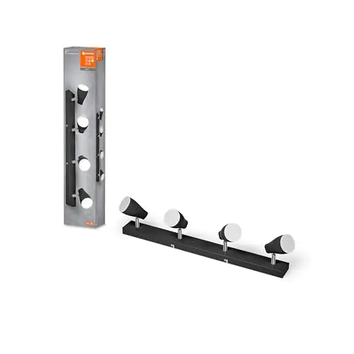 LEDVANCE LED SPOT PEAR Deckenanbau-Spot, schwarz, warmweiß, inklusive GU10-Lampe, IP20