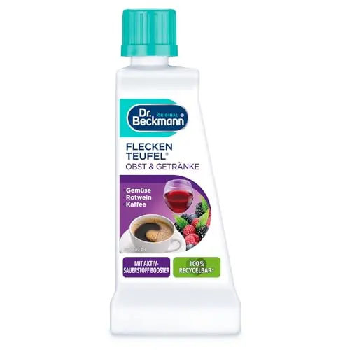 Dr. Beckmann Fleckenteufel Obst & Getränke - Spezialfleckentferner für Rotwein & Kaffee | 50 ml