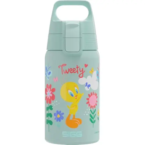 SIGG Edelstahl Trinkflasche Kinder SHIELD ONE Tweety | 0,5 L | BPA-frei | Hellblau