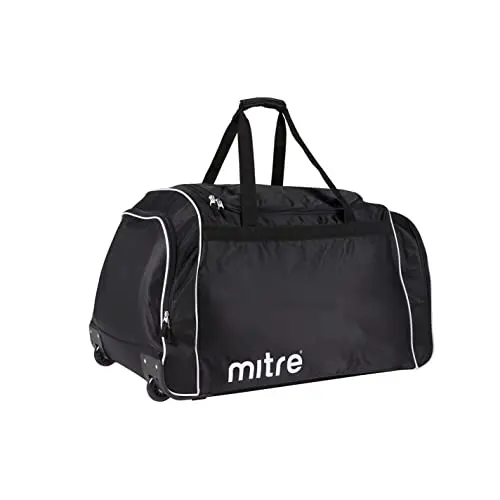 Mitre Corre Sporttasche mit Rollen | großes Fach | verstellbare Träger | Schwarz