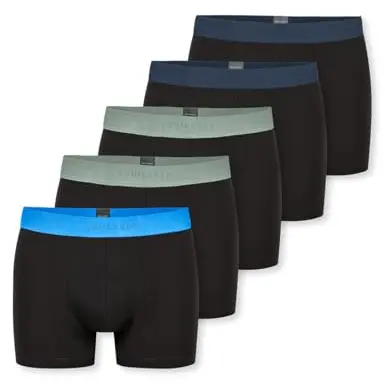 Schiesser Herren 5er Pack Bio Baumwolle Boxershorts