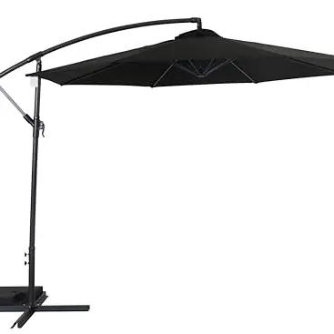 Home It® Ampelschirm 3m - Aluminium Sonnenschirm mit schwarzem Rahmen und Stoff