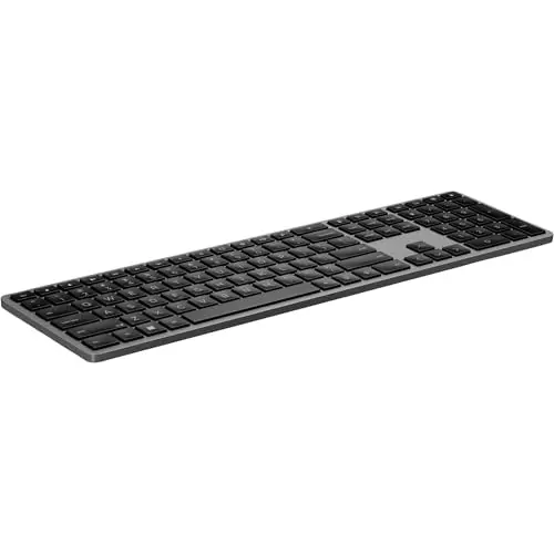 HP 975 Wireless Tastatur | Verbindung von bis zu 3 Geräten | QWERTZ Layout | Schwarz | 6 Monate Akkulaufzeit