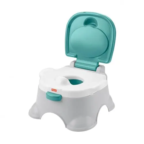 Fisher-Price 3-in-1 Töpfchentrainingsstuhl mit abnehmbaren Aufsatz, Babytöpfchen und Fußbank für Kleinkinder
