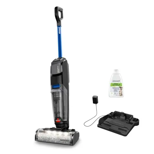 BISSELL CrossWave OmniFind - Kabelloser Nass- und Trockensauger mit Wischfunktion, Tierhaare, LED-Leuchten, 185m² Reinigung, Modell 4006N