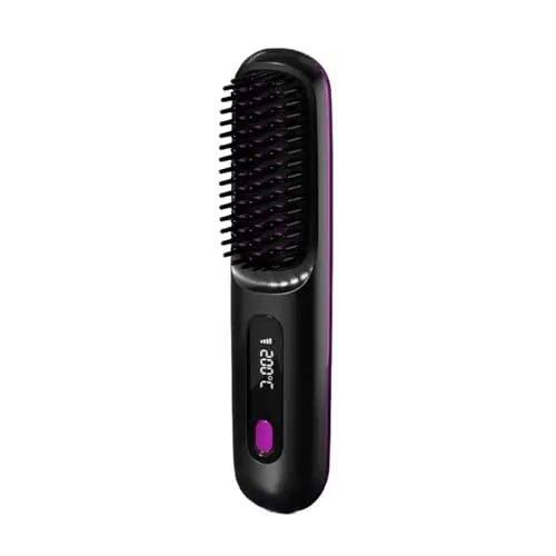 3-in-1 Glättbürste & Stylingbürste für kurzes Haar - Kompakte Mini Haarbürste für Reisen