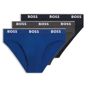 BOSS Herren Brief Slips, Open Blue, 3er Pack, XL