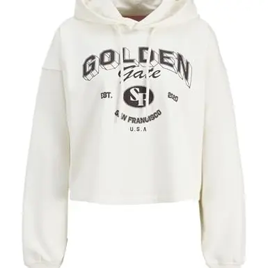 JACK & JONES Damen Hoodie, kurz, mit Reißverschluss