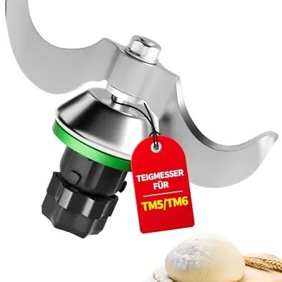 Teigmesser für Thermomix TM5 TM6 TM7 – Edelstahl Teigmischmesser Zubehör für schnelle Reinigung