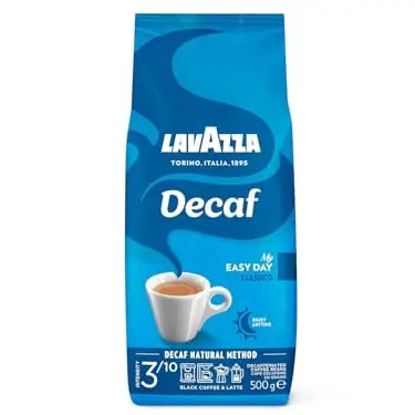 Lavazza Decaf „My Easy Day“ Kaffeebohnen, 100% Arabica, Ideal für Kaffee und Latte, 500 g